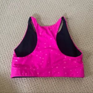 NWOT Terez Pink Star Print Sports Bra